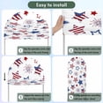 thumbnail image 5 of 4th of July Arch Backdrop Cover, Spandex Fitted Wedding Arch Cover, Independence Day Blue Red Star Fireworks Round Top Stand Covers for Birthday Ceremony Bridal Shower Party Decor 5x2.1 Ft, 5 of 9