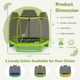 thumbnail image 3 of Canddidliike 7 Feet Kids Recreational Bounce Jumper Trampoline-Green, Trampoline Outdoor for Kids/Adults,Great Mini Trampoline for Indoor/Garden Workout, 3 of 11