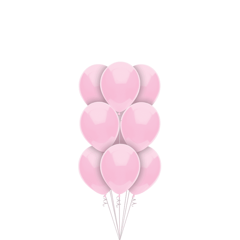 6 ballons rose pois blanc