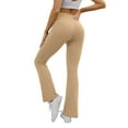 thumbnail image 4 of PFRNLF Yoga Pants for Women with Pockets Wide Leg High Waist Bootcut Workout Flare Leggings Tummy Control Work Dress Pants, 4 of 7