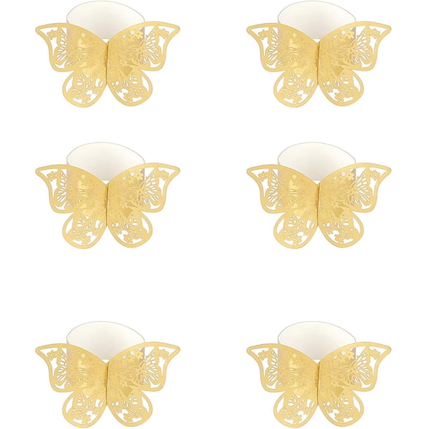 Servilleteros Con Flor Hueca Para Boda, Banquete, ... – Vicedeal