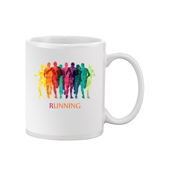 Colorful Runner Silhouettes. Mug Unisex's -Image by Shutterstock