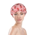 thumbnail image 3 of Kdxio Strawberries Print Shower Cap for Women,Elastic and Reusable,Double Waterproof Layers Bathing Hat, 3 of 9