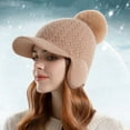 thumbnail image 5 of iHPH7 Womens Hats with Brim Knitted Hat Cute Beanie Wool Beanies for Men Winter Hats for Men Winter Beanie Skull Beanie Khaki One Size, 5 of 9