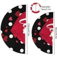 thumbnail image 3 of Happy Valentine''s Day Christmas Tree Skirt Decorations Red Heart Love Black Xmas Tree Mat 36 inch for Holiday Party Supplies Rustic Ornaments Mini Tree Skirt, 3 of 6