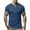 Blue, variant on Men's Casual Henley Short Sleeve V-Neck Button Decorated T-Shirt Fashion T-Shirt with Pocket