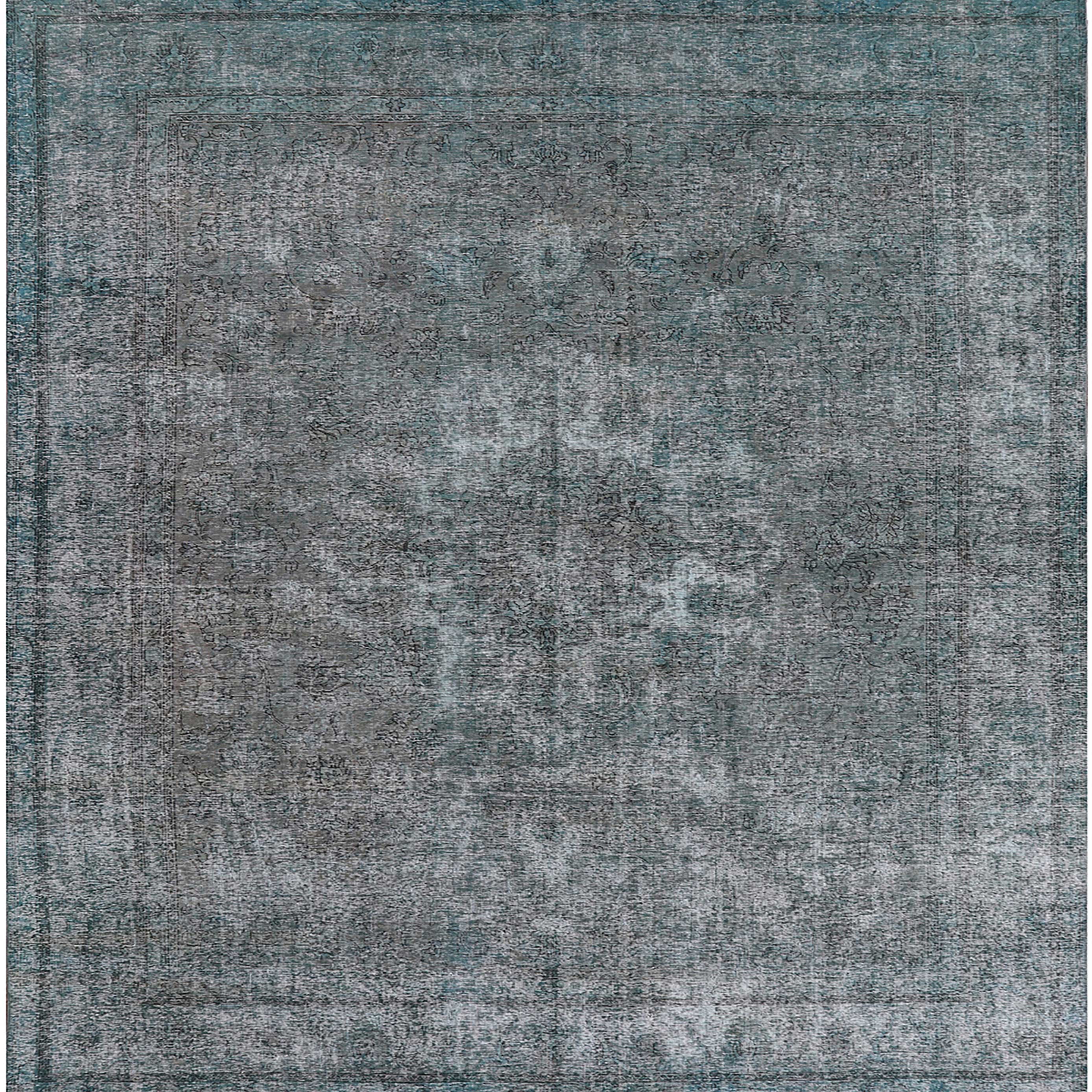 Ahgly Company Indoor Square Mid-Century Modern Iron Gray Oriental Area ...