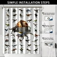 thumbnail image 2 of Kids Dinosaur Shower Curtain for Bathroom - Funny Jurassic Dino World Park Shower Curtain Sets Bathtub Decor with 12 Hooks Washable Durable Polyester Fabric 72"x72", 2 of 6