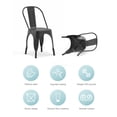 thumbnail image 2 of Silla de comedor Nazhura Metal Farmhouse Tolix Style Black (x4), 2 of 6