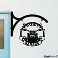 thumbnail image 2 of Craftnamesign Custom Motorcycle Garage Metal Hanging Sign, Metal Outdoor Workshop Wall Decor, 2 of 4