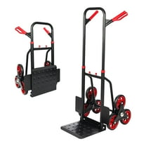RedSwing Stair Climbing Hand Truck - 330lb Heavy Duty 6-Wheel Dolly Cart, Adjustable Telescoping Handle, Thickened Stair Climber Dolly for Moving Furniture, Appliances, Boxes, Home & Warehouse Use