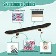 thumbnail image 4 of 31'' Complete Skateboard 7 Layer Canadian Maple Double Kick Deck Skateboards creative poster donuts donuts blue flat lay Skate Board for Beginner Adult Gifts, 4 of 5