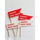 thumbnail image 1 of 5pcs New Year's Day/Chinese New Year Cake Toppers, Cupcake Picks, Dessert Decorations, 1 of 5