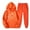 Orange, variant on JURANMO Fashion 2 Piece Sets for Women Casual Lightweight Hoodie Sweatsuit Dandelion Print Hooded Pullover Tops with Kangaroo Pocket Sweatpant Two Piece Matching Outfits Pink S