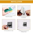 thumbnail image 5 of Gancho adhesivo 3M de 4 piezas, gancho adhesivo para pared de baño, gancho para toallas de cocina, colgador de cuadros sin taladrar, gancho autoadhesivo adhesivo de acero inoxidable, negro, 5 of 5