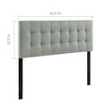 thumbnail image 6 of Modern Fabric Queen Tufted Panel Headboard in Gray, 6 of 6