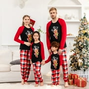 ROAONOCOMO Christmas Family Matching Pajamas Women Jammies Men Clothes Sleepwear Long Sleeve Pjs