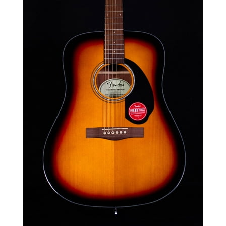 Fender CD-60 Dreadnought V3 with Case, Walnut FB, Sunburst