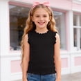 thumbnail image 2 of Zanarzt Toddler Girl Shirts Organic Lightweight Soft Breathable Comfortable Cotton Undershirts Toddler Kids Girl Black,7-8 Years, 2 of 5