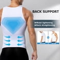 thumbnail image 2 of 2 Pack Mens Compression Shirts Slimming Shapewear Body Shaper Vest Tummy Control Tank Top Gynecomastia Undershirt, 2 of 6