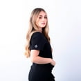 thumbnail image 2 of V-Neck Knit Panel Top, 2 of 4