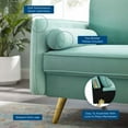 thumbnail image 5 of Sofa, Velvet, Blue, Modern Contemporary Urban Design, Living Lounge Room Hotel Lobby Hospitality, 5 of 9