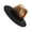D, variant on Flat Brims Hat for Masquerades Party Gentleman Hat Wool Jazzy Hat with Feathered Adult Concert Wool Caps Formal Headpiece