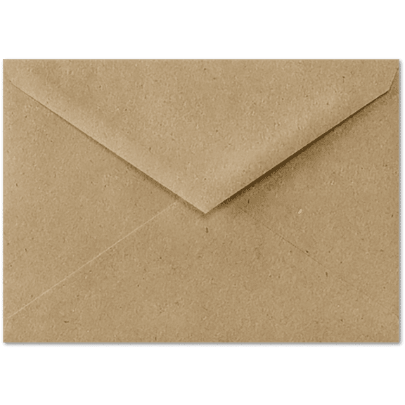LUXPaper A1 Pointed Flap Envelopes, 3 5/8 x 5 1/8, 70 lb. Grocery Bag Brown, 1000 Pack