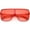 Red, variant on Oversize Translucent Square Sunglasses Flat Top Color Tinted Lens 69mm (Red)