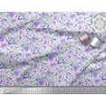 thumbnail image 2 of Soimoi Polyester Crepe Fabric Leaves & Grandiflora Roses Floral Decor Fabric Printed Yard 42 Inch Wide, 2 of 3