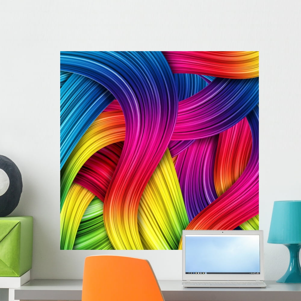 Colorful Abstract Wall Mural by Wallmonkeys Peel and Stick Graphic (24