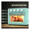 thumbnail image 4 of 19 Qt Air Fryer Toaster Oven - Dehydrate, Convection, 7-in-1 Multifunction Oven with Accessories - Green/Silver, 1550W, 250-450°F, 4 of 8