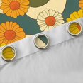 thumbnail image 4 of Manfei Kawaii Daisy Blossom Black Out Curtains,bohemian Exotic Style Curtains Pack of 2 (42x63 Each),Orange Beige Flower Lines Bedroom Curtains For Men Women,Luxury Bedroom Decor, 4 of 6