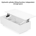 Yaoping High Gloss Lift Top Coffee Table, Led Coffee Table with Storage