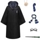 thumbnail image 3 of Uniforme escolar mágico para niños y adultos, disfraz de Slytherin, Ravenclaw, túnica, capa, suéter, bufanda, corbata, varita, disfraz de Halloween, 3 of 5