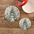 thumbnail image 2 of Wobogo Snowman and Dwarf Trivets Potholders Set of 2 Cotton Woven Round Hot Plate Mats for Hot Dishes Bowls Teapots, 2 of 7