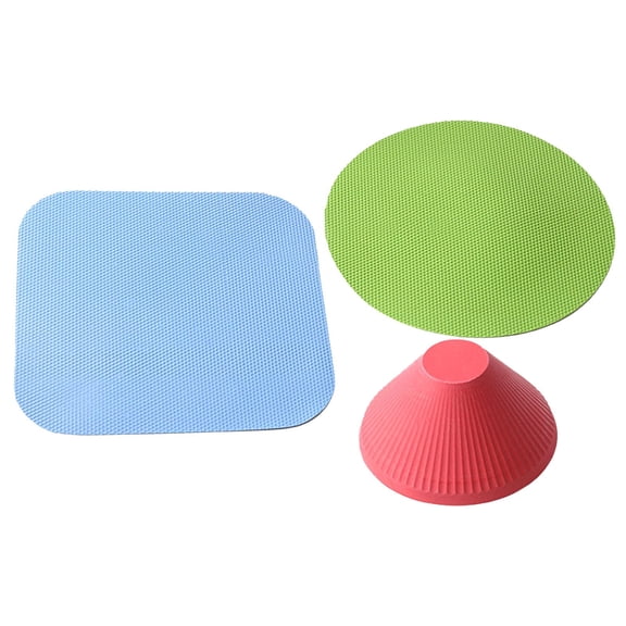 3pcs Jar Opener, Rubber, Multi-function Silicone Bottle Opener for Seniors with Arthritis Weak Hands Lid Cap Gripper Pads Kitchen Coasters Gadgets
