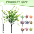 thumbnail image 3 of Fake Greenery Boxwood Plant Outdoor Artificial Flowers Fake Boxwood Plastic Plants Greenery Shrubs UV Resistant for Summer Indoor Outdoor Garden Patio Home Table Vase Decor, 1Pc(Orange,14x5"), 3 of 9
