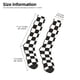 thumbnail image 2 of Fotbe Black and White Checkerboard Calcetas Divertidas Estampadas para Hombre y Mujer, Calcetas de Algodón hasta la Rodilla para Caminar, Correr, Enfermería y Embarazo, 2 of 6