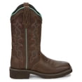 thumbnail image 2 of Bota Justin Raya 12 Mujer Cuero Marrón Punta Cuadrada 10B, 2 of 7