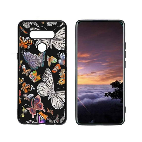 Compatible with LG K51 Phone Case, Butterflies 71 Case Men Women, Flexible Silicone Shockproof Case for LG K51