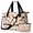 Irish Setter and Floral Beige Pattern, variant on Irish Setter and Floral Beige Pattern Gym Duffel Bag 2 Piece Set, Sports Tote with Shoe Compartment & Toiletry Bag, USB Charging Port Gifts for Gym Travel Weekend,18.5 X 8.7 X 14.2 Inches