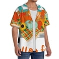 thumbnail image 2 of Kdxio Men's Hawaiian Shirt for Men Short Sleeve Shirt Hello Fall Farm Truck Summer Casual Holiday Beach Button Down T-Shirts, 2 of 5