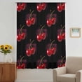 thumbnail image 3 of Black Cherry Sheer Curtains 108 Inches Extra Long, Farmhouse Watercolor Cherries Fruits Light Filering Curtains, Privacy Drapes Simi Floor to Veiling Curtain for Living Room Large Window Treatment, 3 of 9