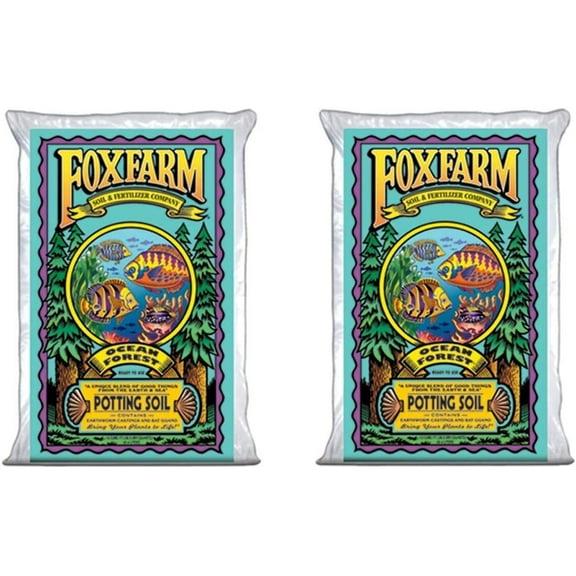 FoxFarm Ocean Forest FX14000 -1.5 Cubic Foot Organic Potting Soil 2-Pack Original