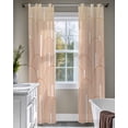 thumbnail image 4 of Orange Ombre Sheer Curtains 84 Inch Length 2 Panels Set for Living Room/Bedroom, Farmhouse Stripes Modern Abstract Art Kitchen Curtains Grommet Semi-Sheer Curtains Drapes Window Treatments 42"x84"x2, 4 of 7