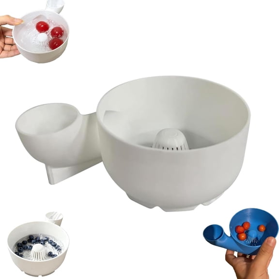 3D Printed Fruit Washing Bowl Spinning Rinse Drain Basket (M)