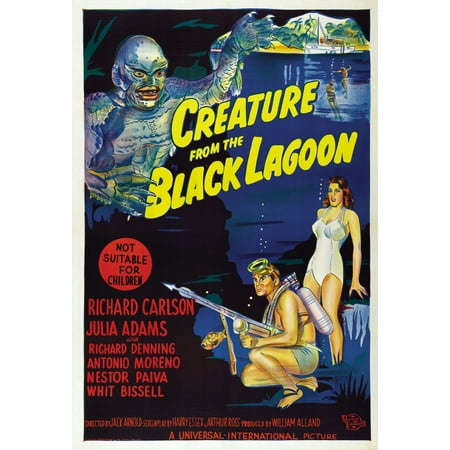 Creature From The Black Lagoon Canvas Art - (24 x 36)