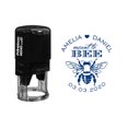 thumbnail image 1 of Printtoo Personalized&nbsp;Blue Self Inking Wedding Favor Custom Stamper Meant To Bee Round Heavy Duty Stamp-40 mm, 1 of 6