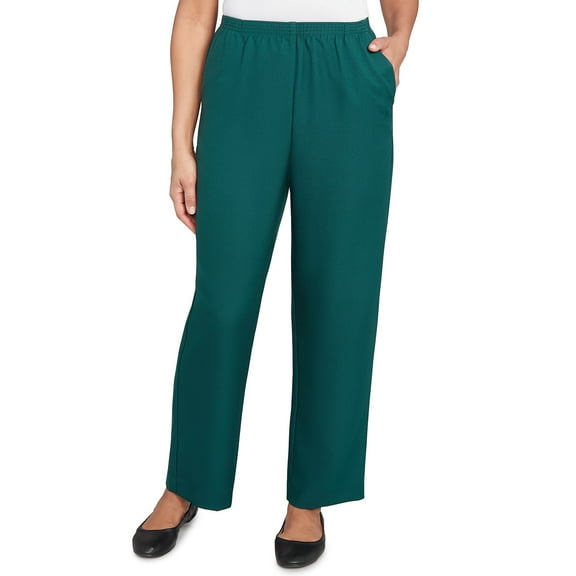 Alfred Dunner Womens All Around Elastic Poly Accord Pant